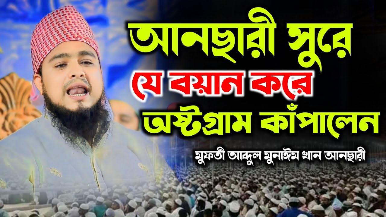 আনছারী সুরে যে বয়ান করে অষ্টগ্রাম কাঁপালেন | মুফতী আব্দুল মুনাঈম খান আনছারী | নতুন ওয়াজ ২০২৪ new waz