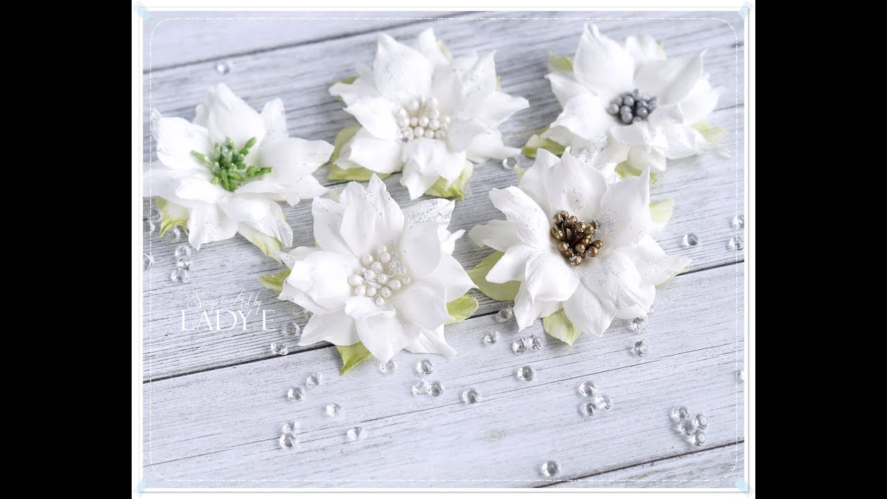 Simple Foamiran Poinsettia Flower Tutorial * Emilia Sieradzan *