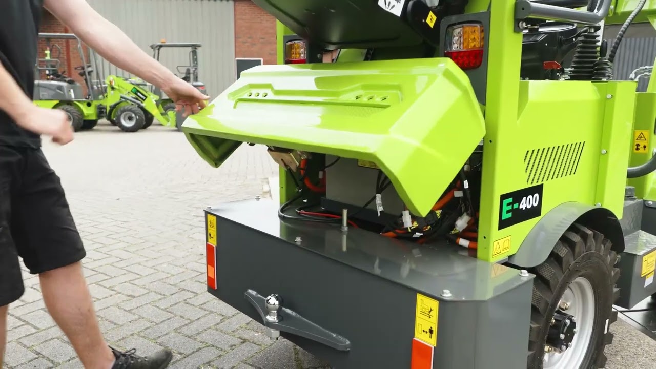 E-Kraft E400 Minishovel wiellader Elektrische shovel