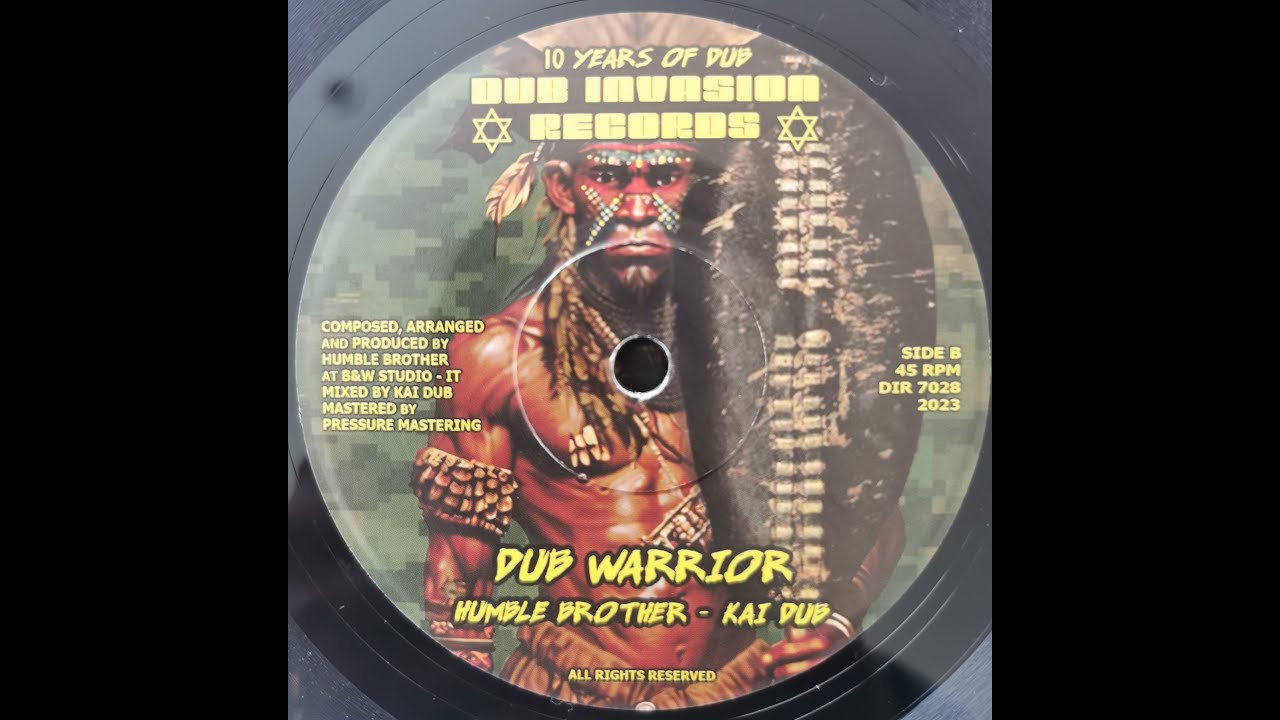 DUB INVASION 7&Prime; VINYL &ldquo;MILLITANT WARRIOR&rdquo; Humble Brother Kai Dub Emperorfari Reggae Dub Sound System