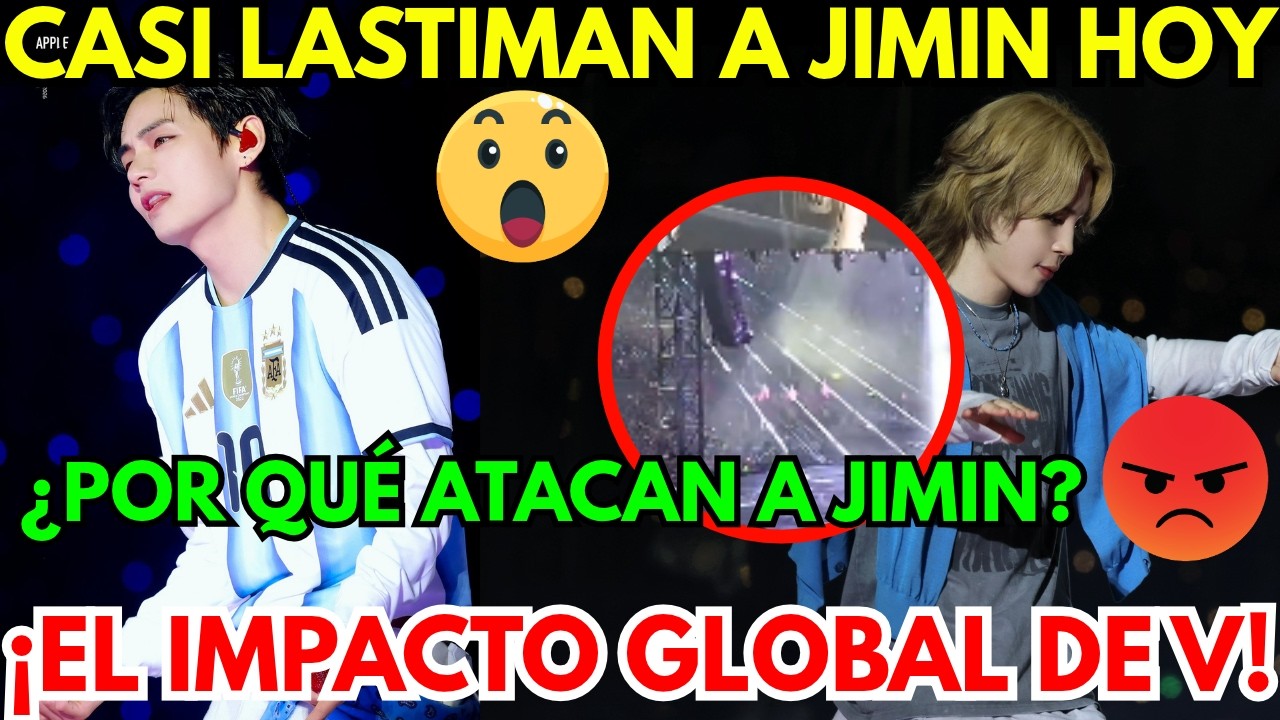 🔴SUSTO EN ARGENTINA: TIRAN BOTELLA A JIMIN HOY😨Y V ROMPE TODOS LOS R&Eacute;CORDS DE VENTAS EN CHAMPION🤯