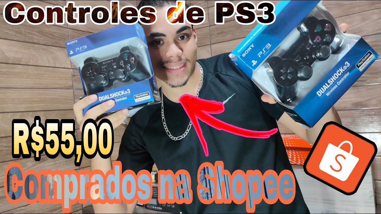 Controle de PS3 comprado na Shopee!T&ocirc; de volta🥳🔥#Vasiliscomprasseguras #shopee #ps3  #console #tech