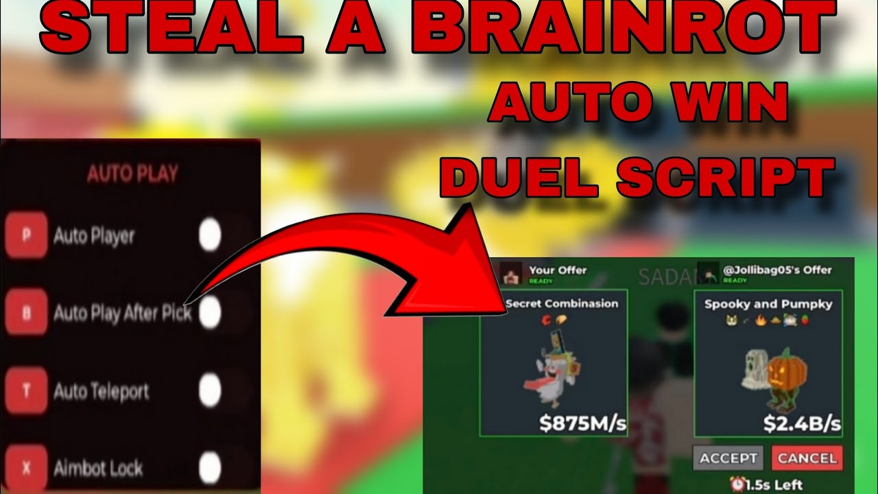 [🥎] | DUEL SCRIPT AUTO WIN| STEAL A BRAINROT SCRIPT !! | NO KEY 🔐 