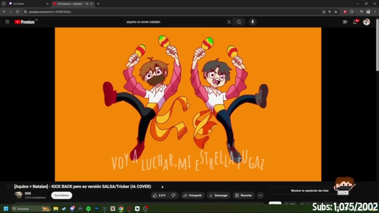 Aquino reacciona a KICK BACK pero es versi&oacute;n salsa IA COVER [Aquino x Natalan]