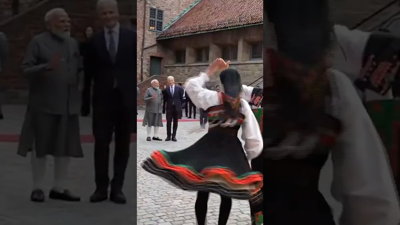 PM Modi at Akershus Castle in Oslo with Norwegian PM Jonas Gahr St&oslash;re