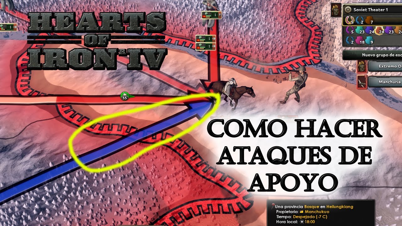HOI IV VIDEOTUTORIAL - COMO DAR APOYO A UN ATAQUE