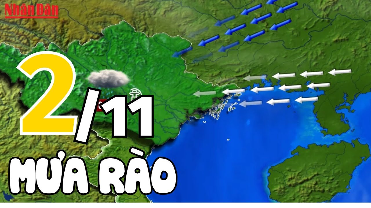 Dự báo thời tiết tối nay và ngày mai 2/11 | Dự báo thời tiết đêm nay mới nhất | Báo Nhân Dân