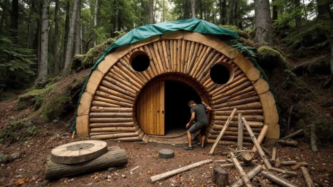 A Man Builds a Secret and Cozy Shelter for Survival | From Start To Finish by  @Marshallclassic