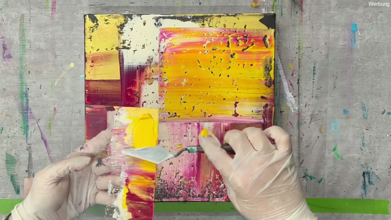 Wow-Effekt: Wie Du abstrakte Bilder mit Acrylfarben und Plexiglas malst (Rakeltechnik)