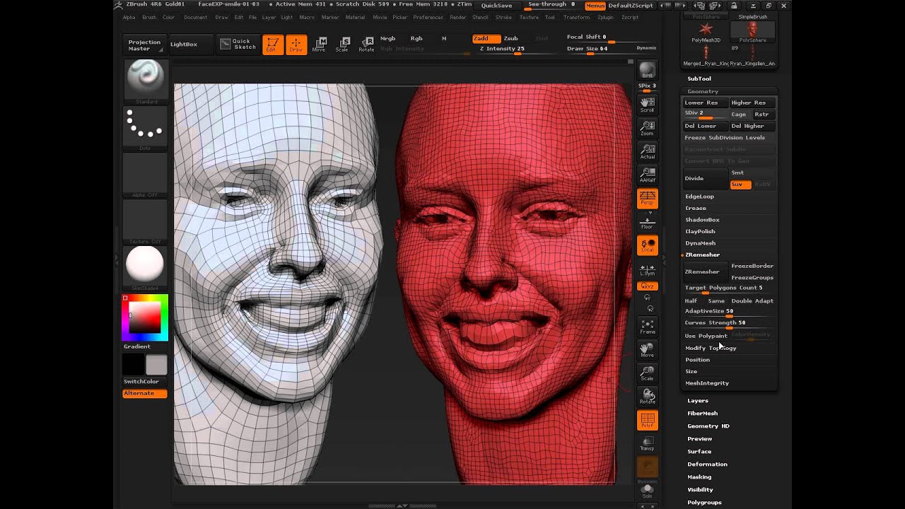 ZBrush 4R6: A Look At ZRemesher