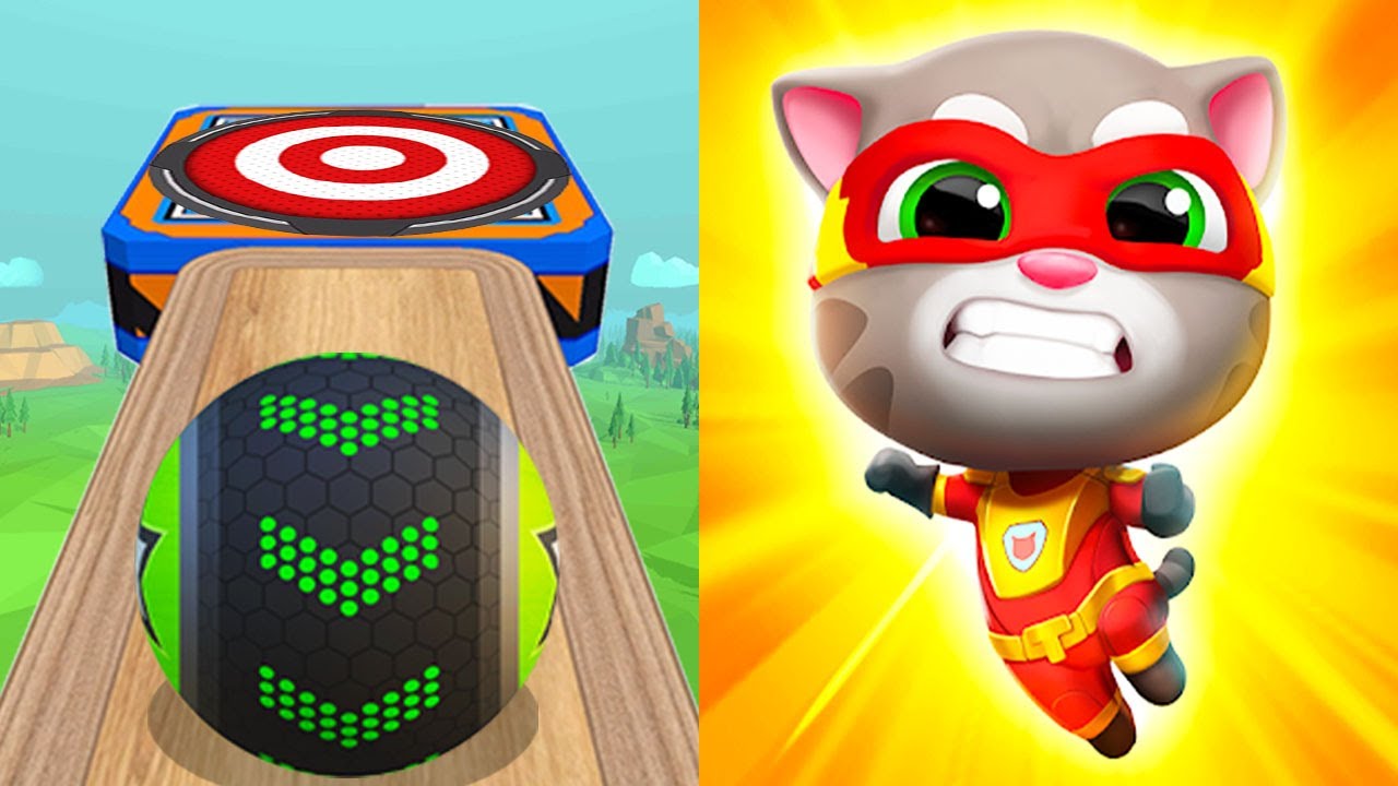 Going Balls VS Talking Tom Hero Dash-Discover all the heroes-All Bosses-Super Tom-Tiktok Gameplay