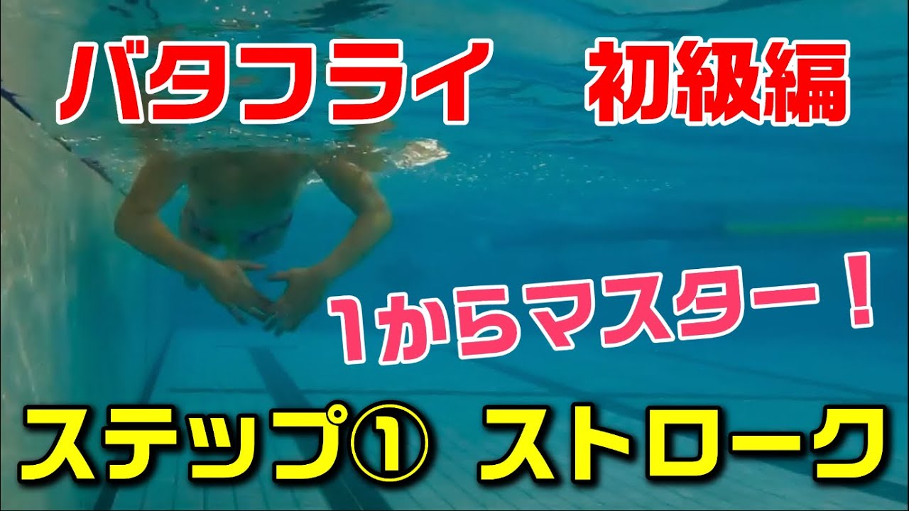 【バタフライ】ステップ①手の水中動作【1からマスター】