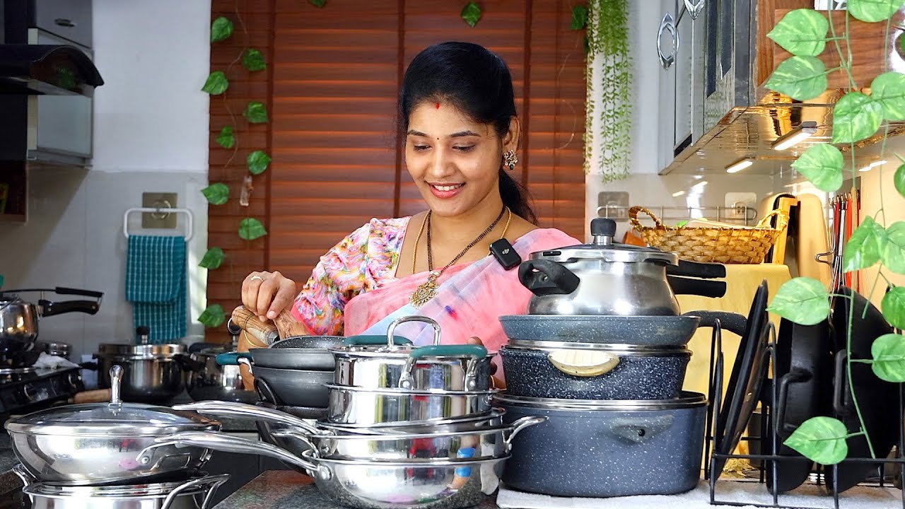 నా Cooking Channelల్లో నేను వాడే వంట పాత్రలు ఇవే👉 My Cooking Utensils😃 Healthy Cookware Collection