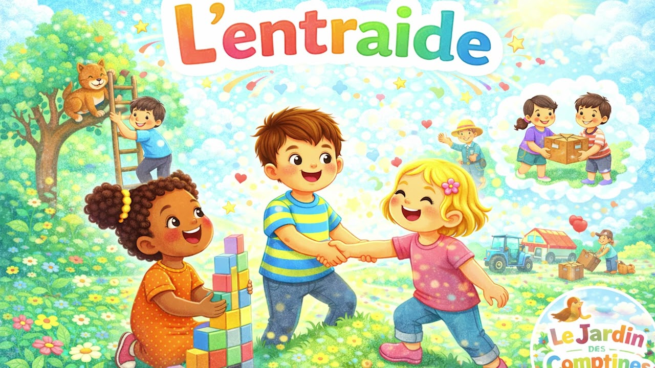 L’Entraide 🤝 | Comptine éducative maternelle | Chanson sur l’entraide et le partage