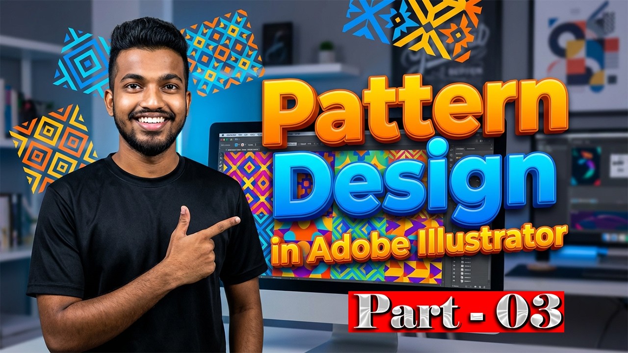 Pattern Design තේරෙණ සිංහලෙන් 😎👌 Part - 03 (Logo Pattern Design) #pattern #patterndesign #seamless