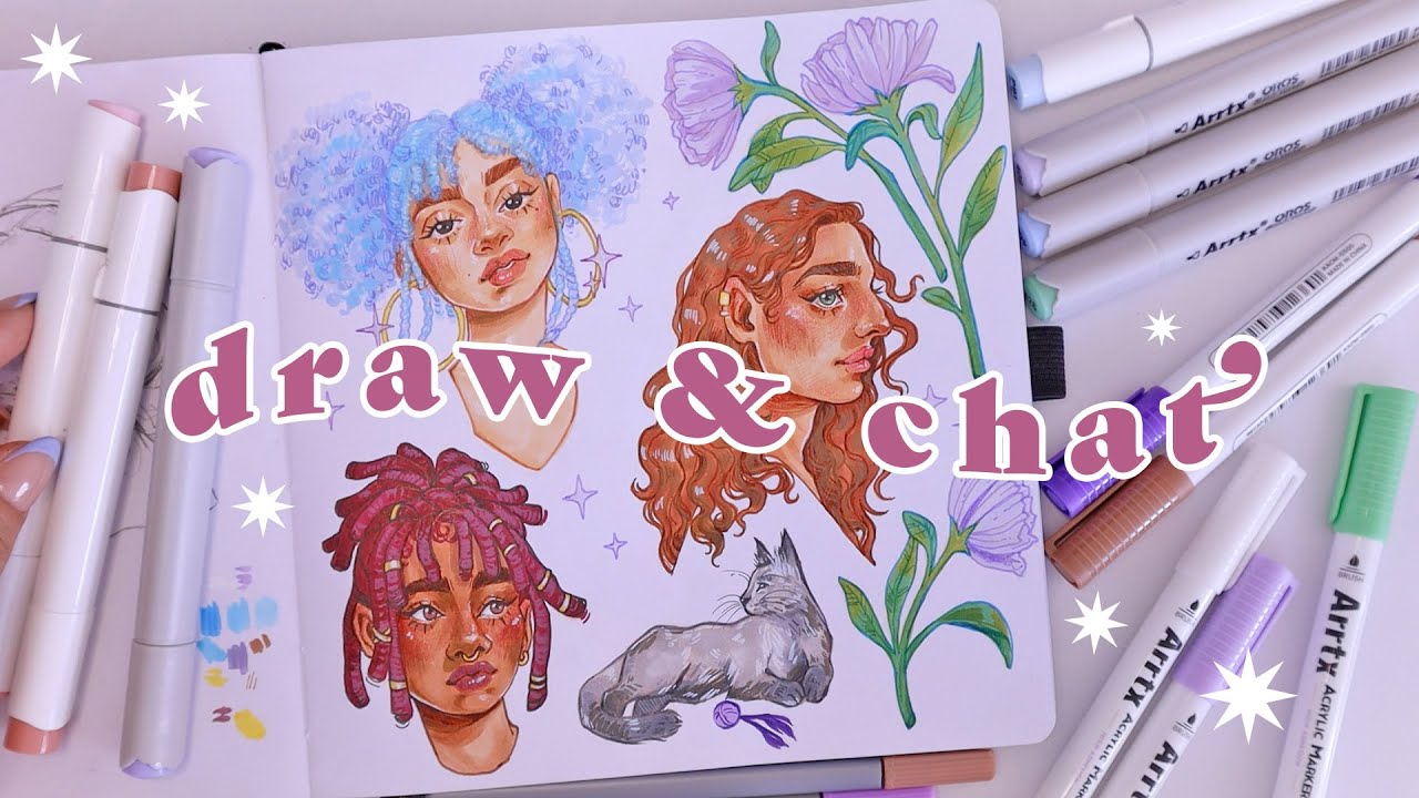 More Portrait Studies in my Sketchbook ✦ trying the new Arrtx pens