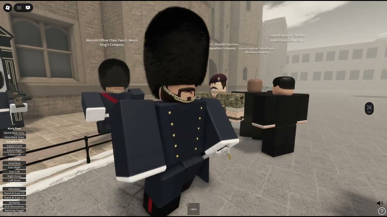 Officer rounds, Grenadier Guards roblox.