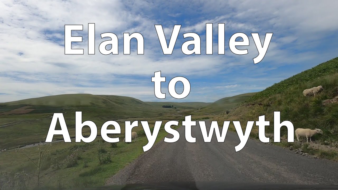 Driving the scenic route from the Elan Valley to Aberystwyth (UK)
