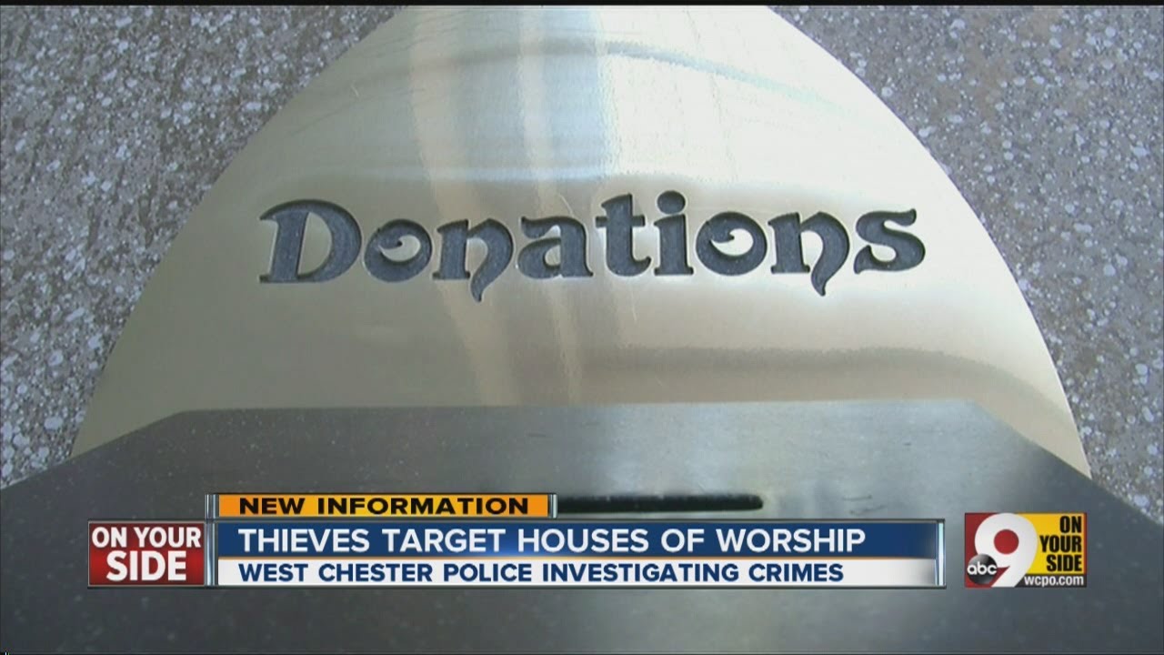 Police say man stole from donation boxes at local places of worship