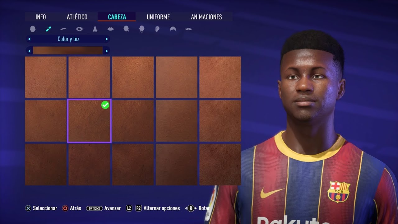 How to create Como CREAR ANSU FATI FACE FIFA 21 FIFA 20 virtual proclubs lookalike VOLTA carrera