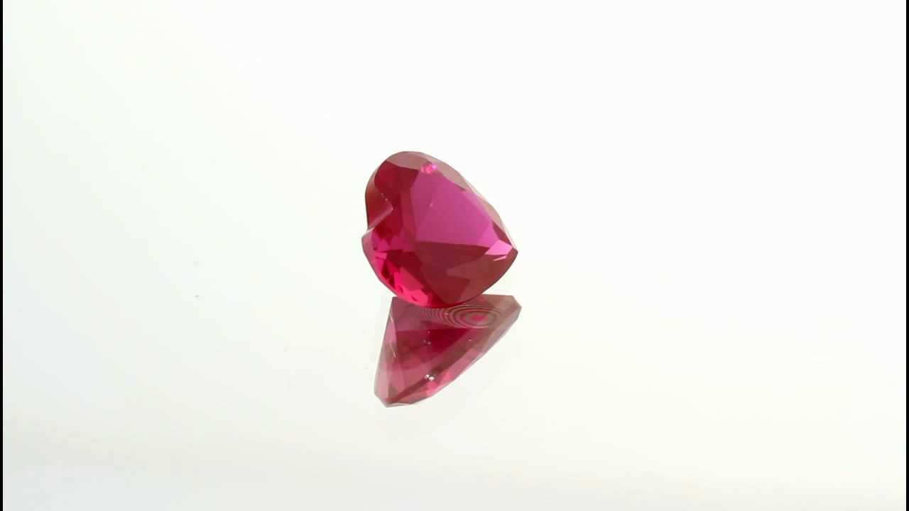 Lab Created Ruby Heart 10mm - Jamming Gems