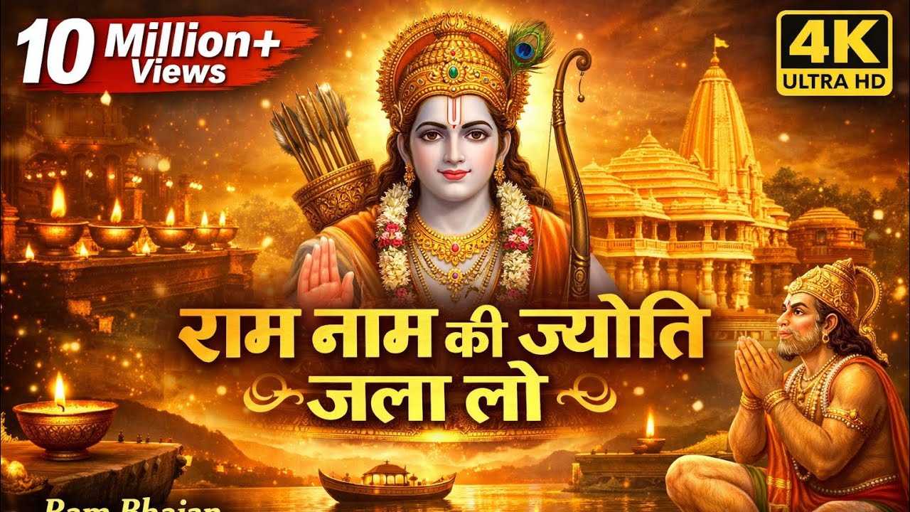 राम नाम की ज्योति जला #रामभजनहिट##रामभजनटॉप#4KभजनRamJiBhajan#RamKirtan#RamDhuni#RamMantra#RamNaamJap