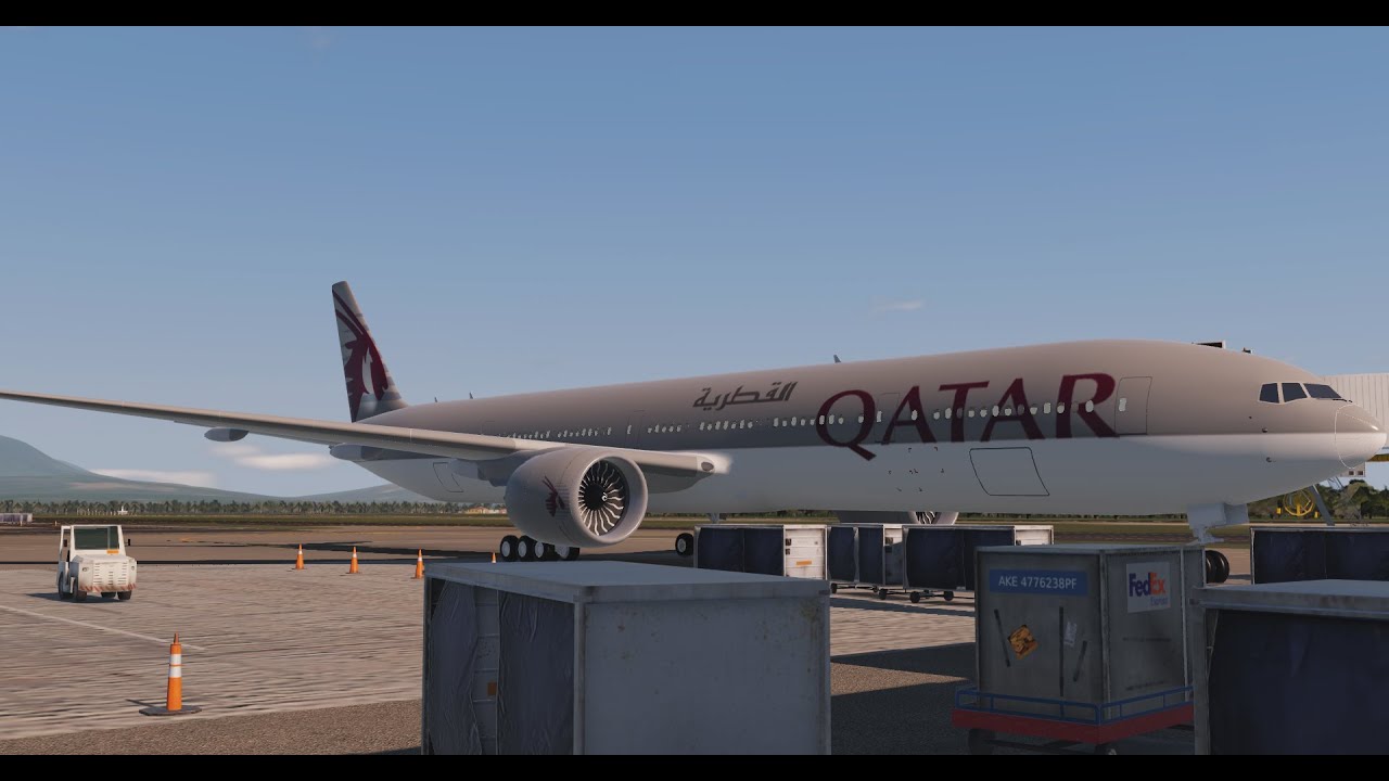 Project Flight | Boeing B777 Qatar Airways | Full Flight Punta Cana - London Gatwick | Roblox
