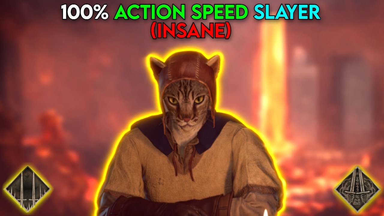 100% ACTION SPEED SLAYER FIGHTER IS SO BROKEN - Dark and Darker Gameplay