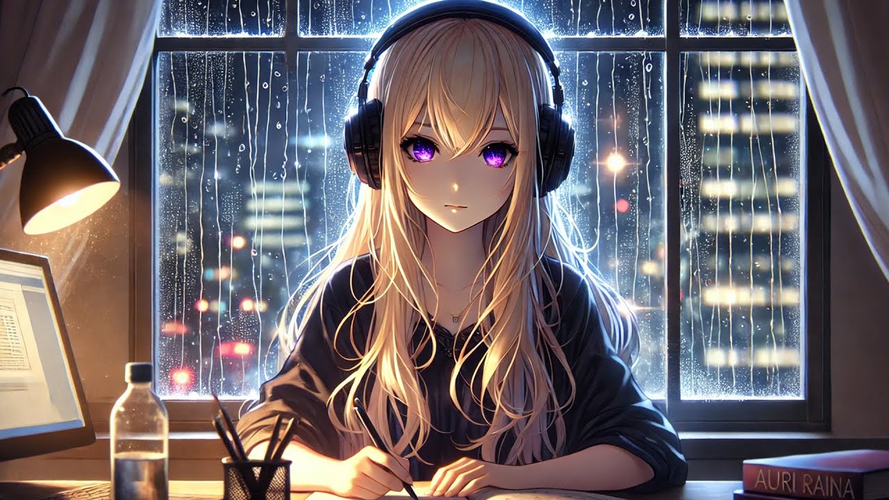 Lofi: Midnight Rain for Deep Focus | Dark Rain Ambience for Long Focus Sessions