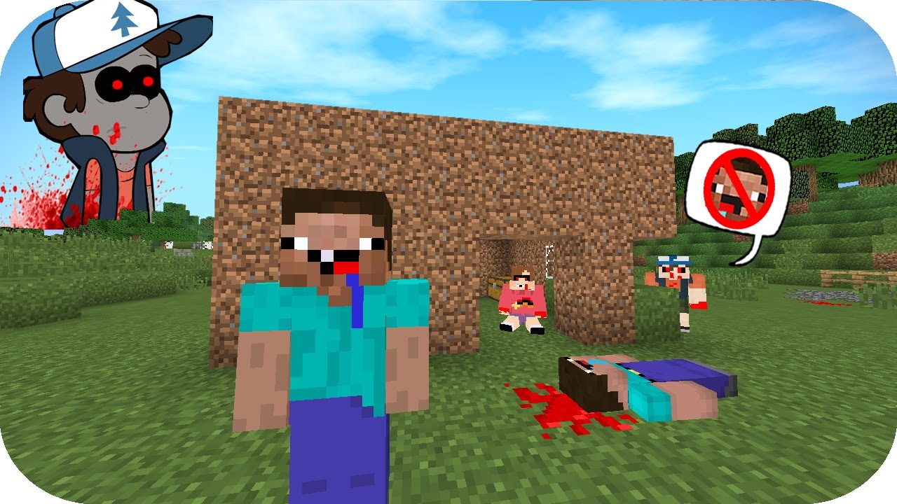 NOOB VS CREEPYPASTA CASA GRAVITY FALLS MINECRAFT TROLL + ROLEPLAY