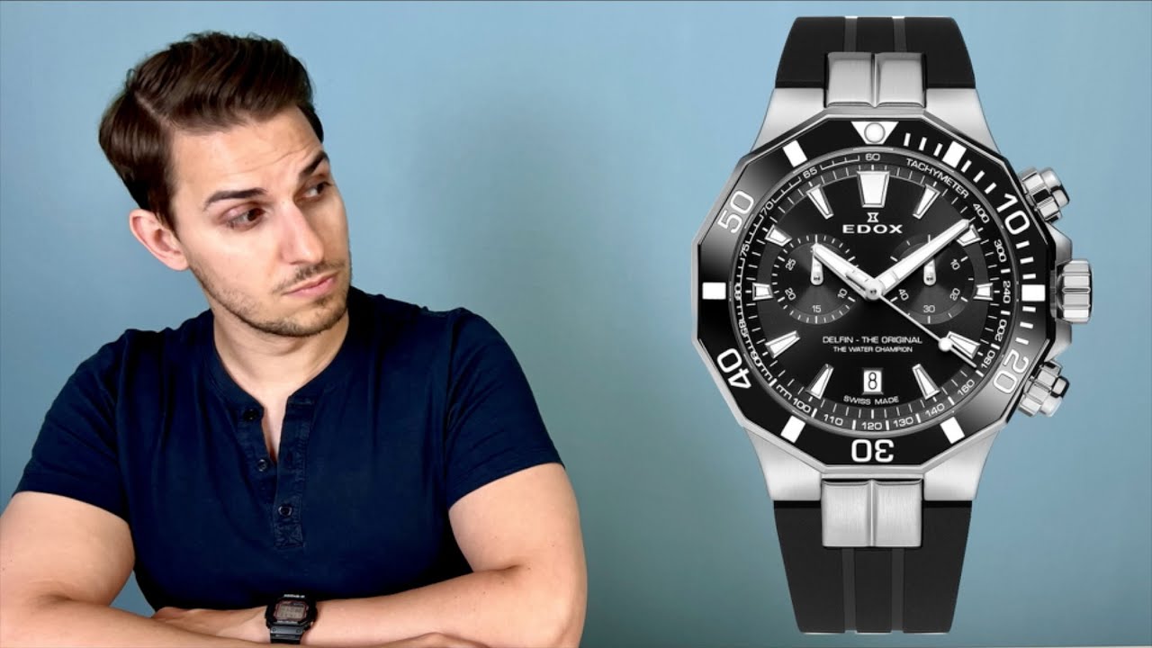 Edox Delfin Original Chronograph - Sv&aacute;jci sportol&oacute;, kis testi hib&aacute;val