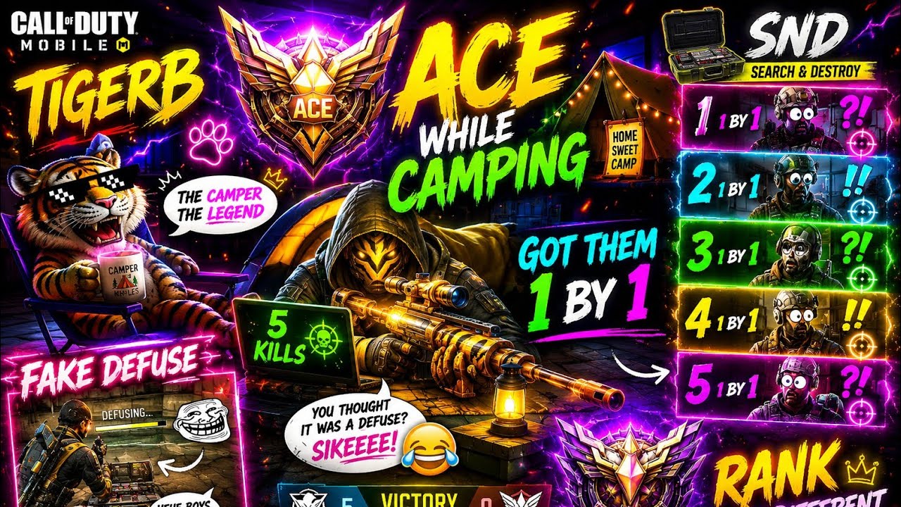They Never Saw Me.. 😈 Camping ACE + Fake Defuse Mind Game | CODM S&D Crash. ACE*2 | Clutch | SO-14 .