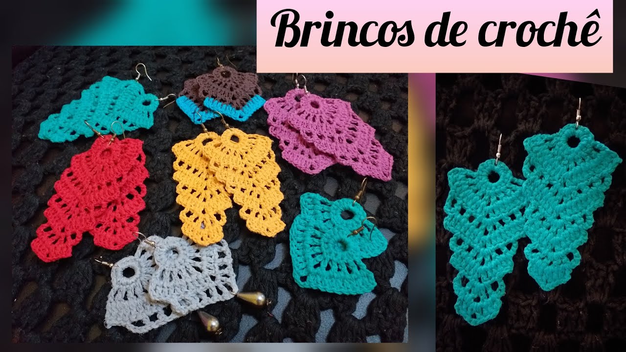 Brinco de crochê, tutorial passo a passo fácil e rápido de fazer