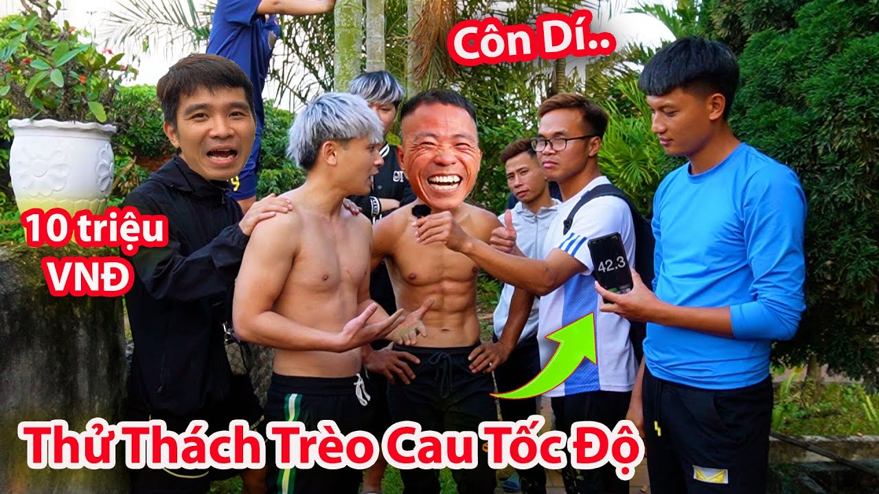 Hậu Cáo - Thử Thách Thi Trèo Cau Tốc Độ Với Anh Trai PHD Côn ''Dí'' Thắng Nhận 10 Triệu VNĐ