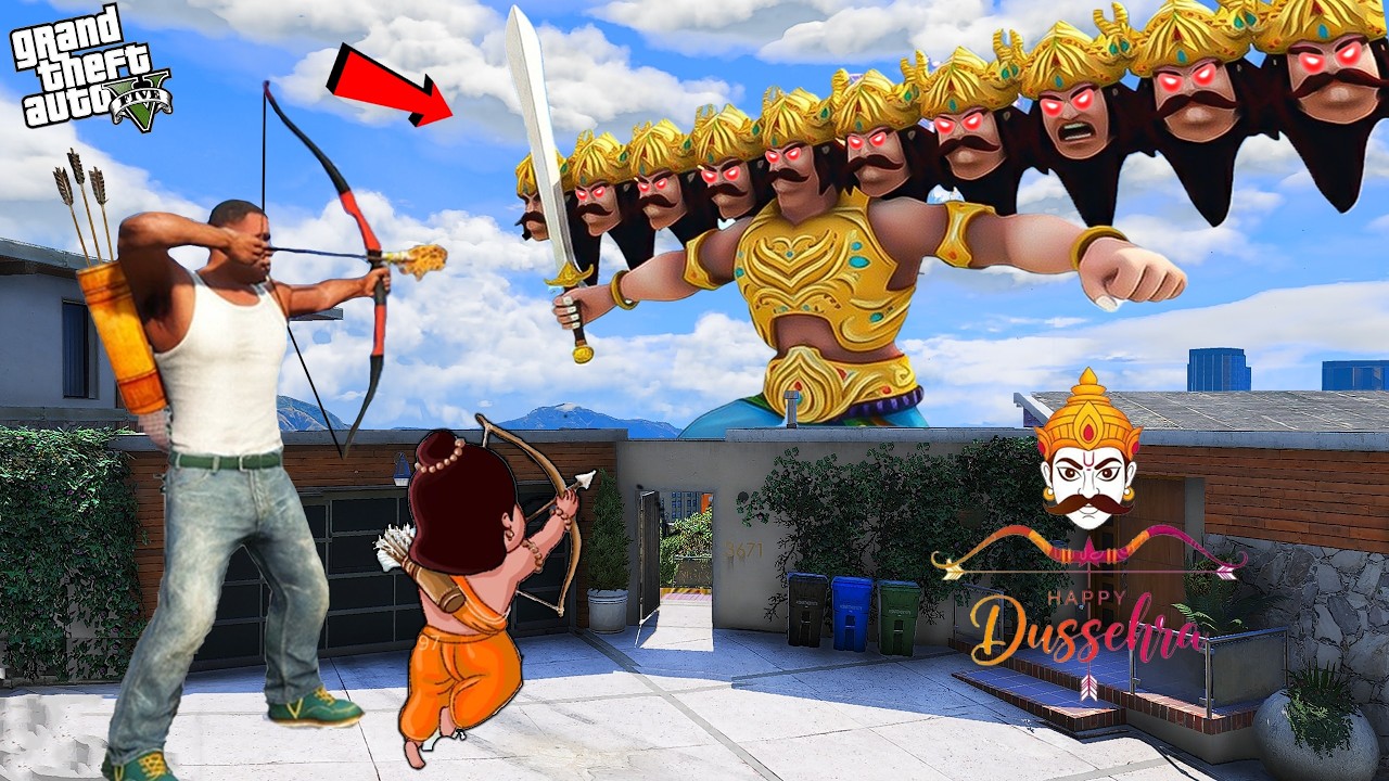 Franklin Celebrate RAVAN Dussehra in GTA5