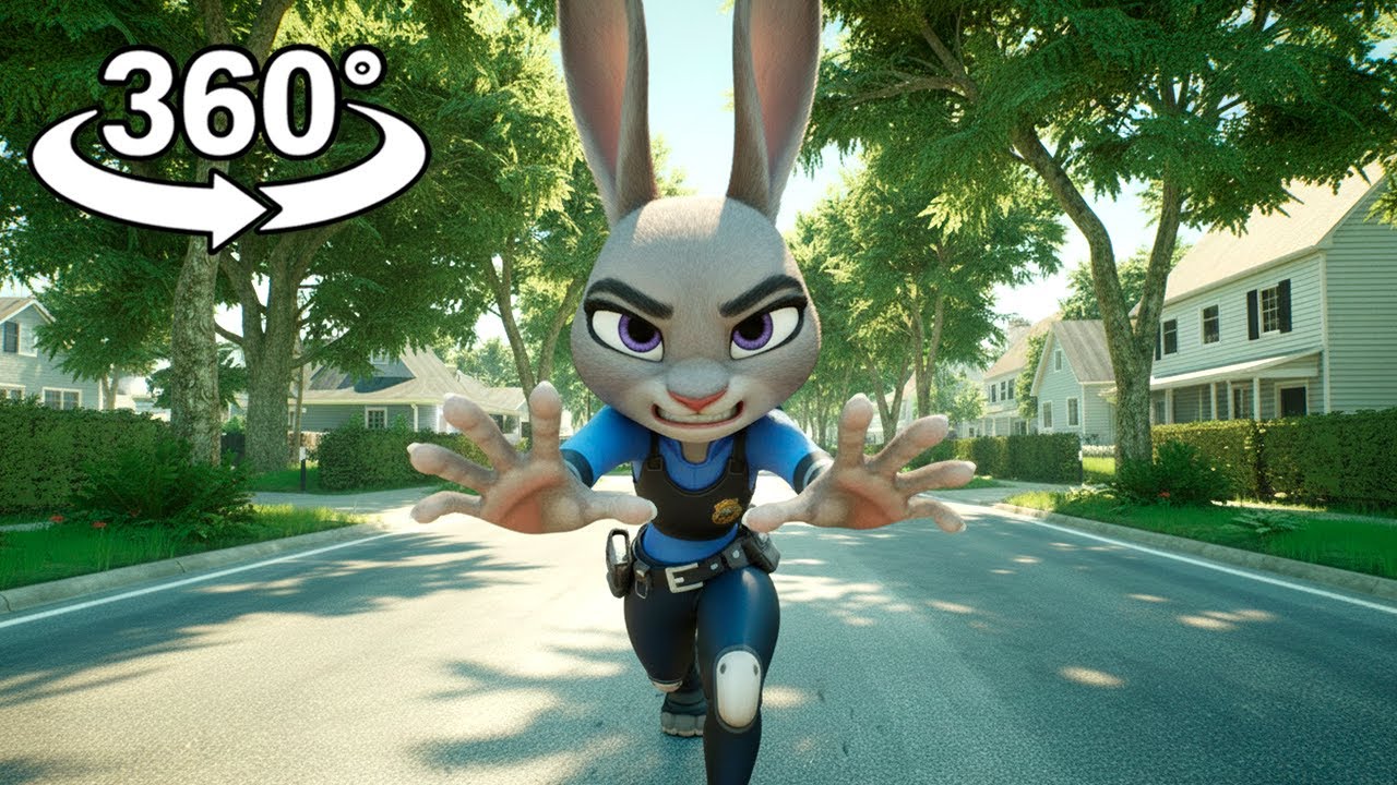 Zootopia 360&deg; VR Adventure: Judy Hopps Is Chasing You! 🐰⚡ | Immersive POV in 4K