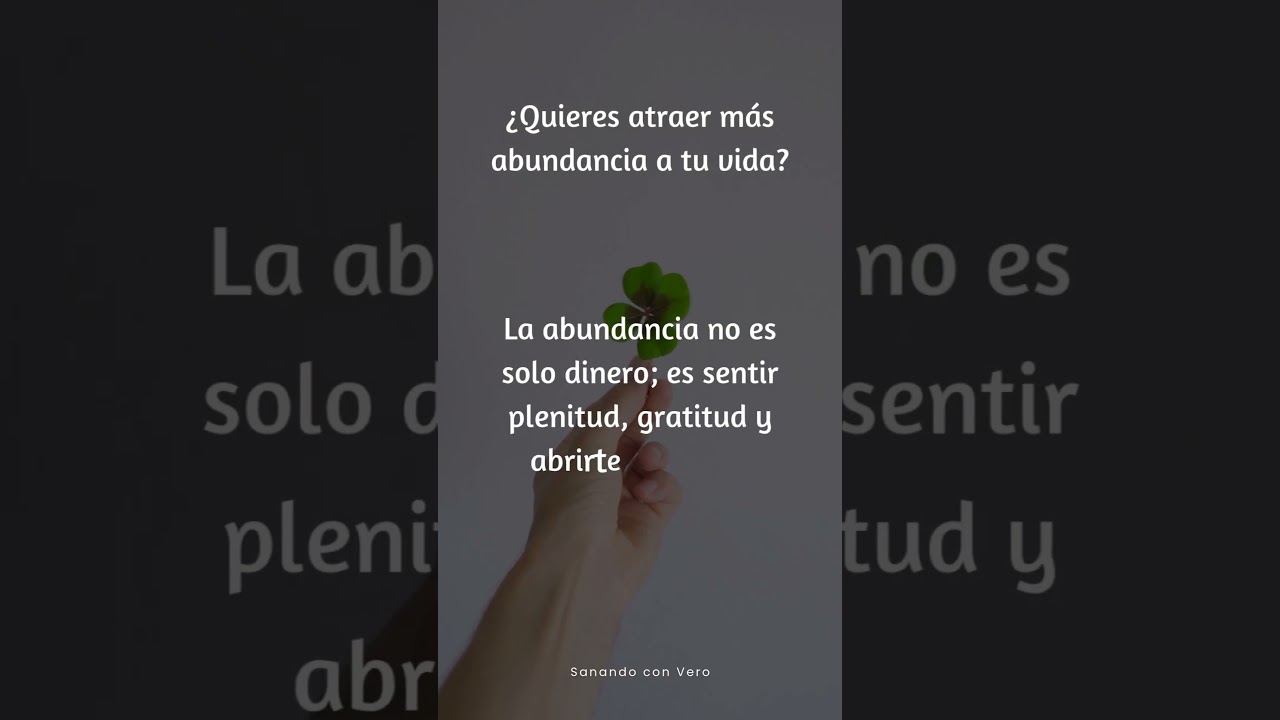 ✨ La abundancia no es solo dinero. Es mucho m&aacute;s. #abundancia #energia  #Prosperidad #VidaPlena