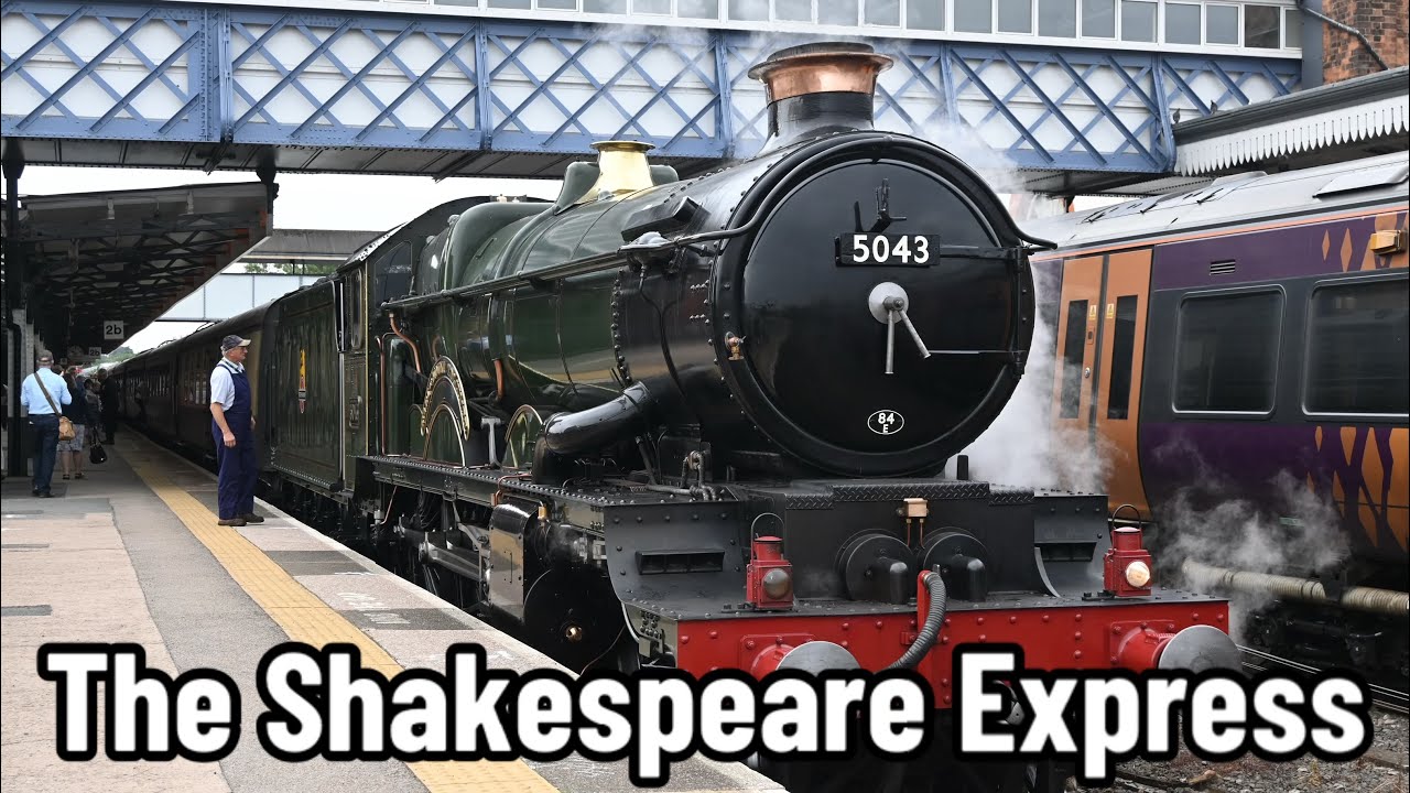 The Shakespeare Express at Worcester Shrub Hill | 5043 Earl Of Mount Edgcumbe with AWS TROUBLE!