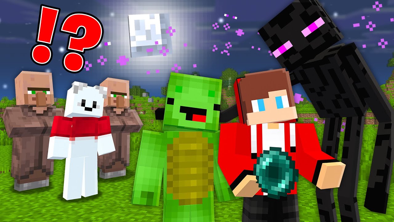 JJ And Mikey Made Friends With Enderman ?!