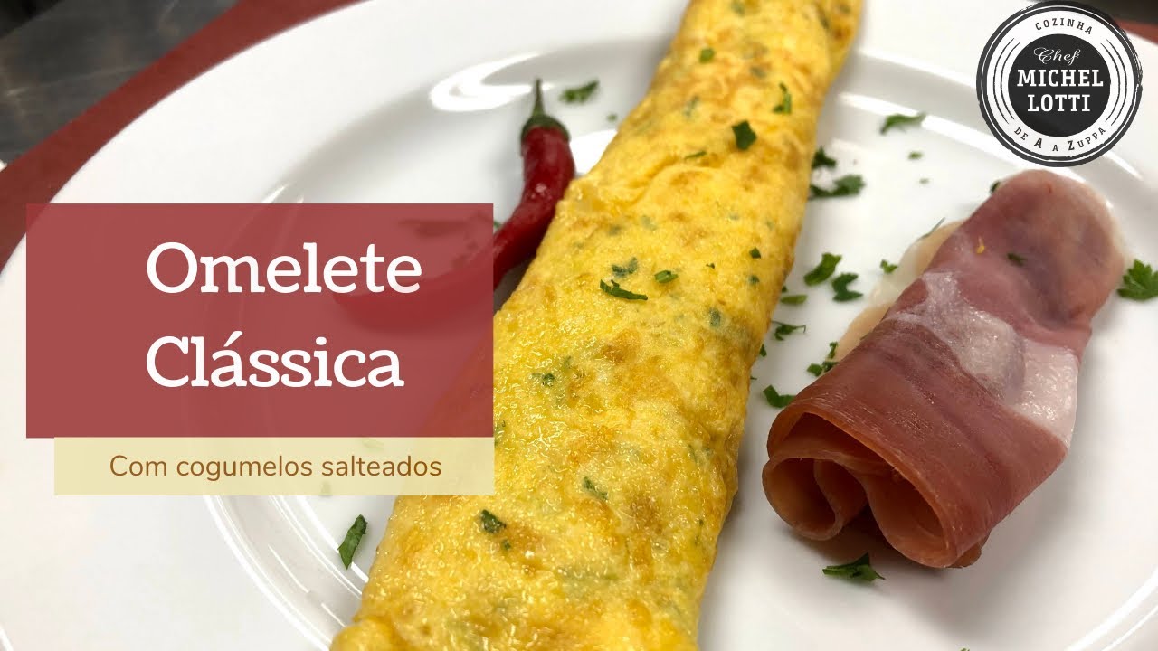OMELETE clássica com cogumelos salteados - refeição RÁPIDA e SAUDÁVEL