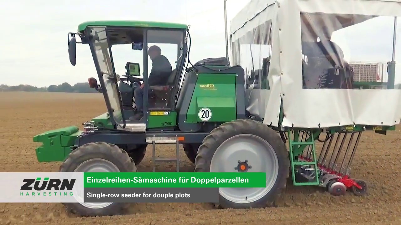 ZÜRN 570 Geräteträger mit Einzelreihen-Sämaschine für Doppelparzellen