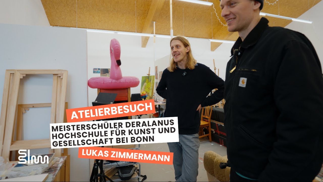 Atelierbesuch bei Lukas Zimmermann mit Erich Reich / Studierenden-Kunstmarkt