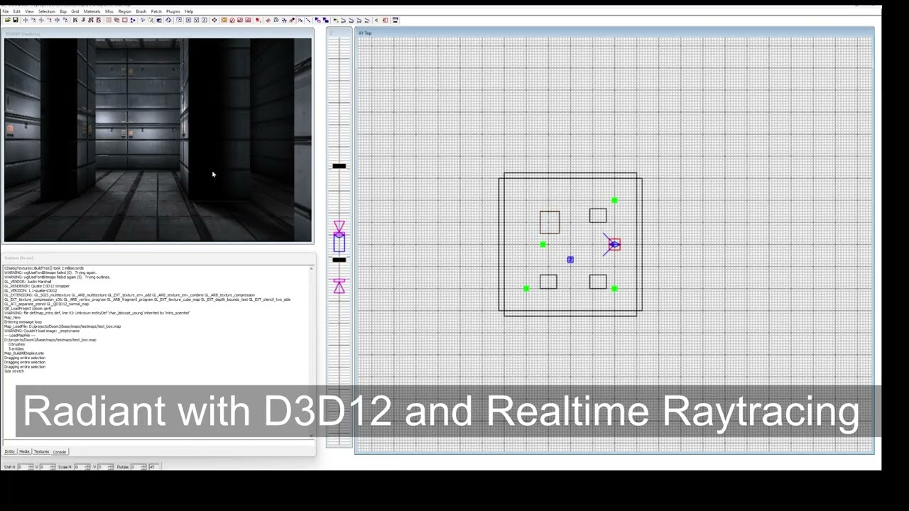 Doom 3 Radiant in DirectX 12 + Raytracing (DXR) &mdash; First Ever Real-Time RT Radiant Editor