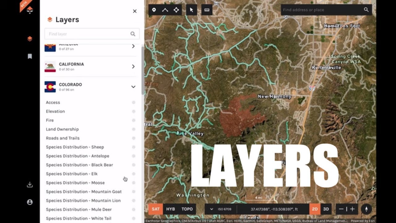 UNIQUE LAYERS - goHUNT Maps - Built For Western Hunters