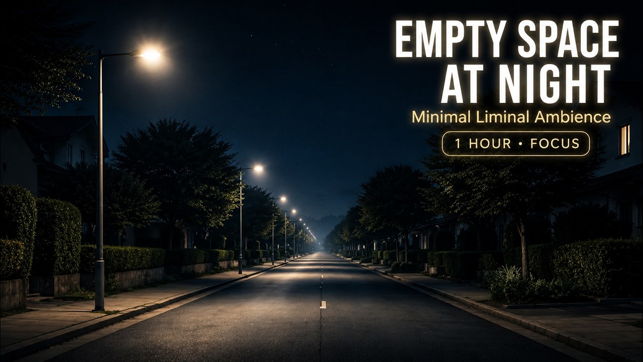 Empty Space at Night | Minimal Liminal Ambience for Focus (1 Hour)