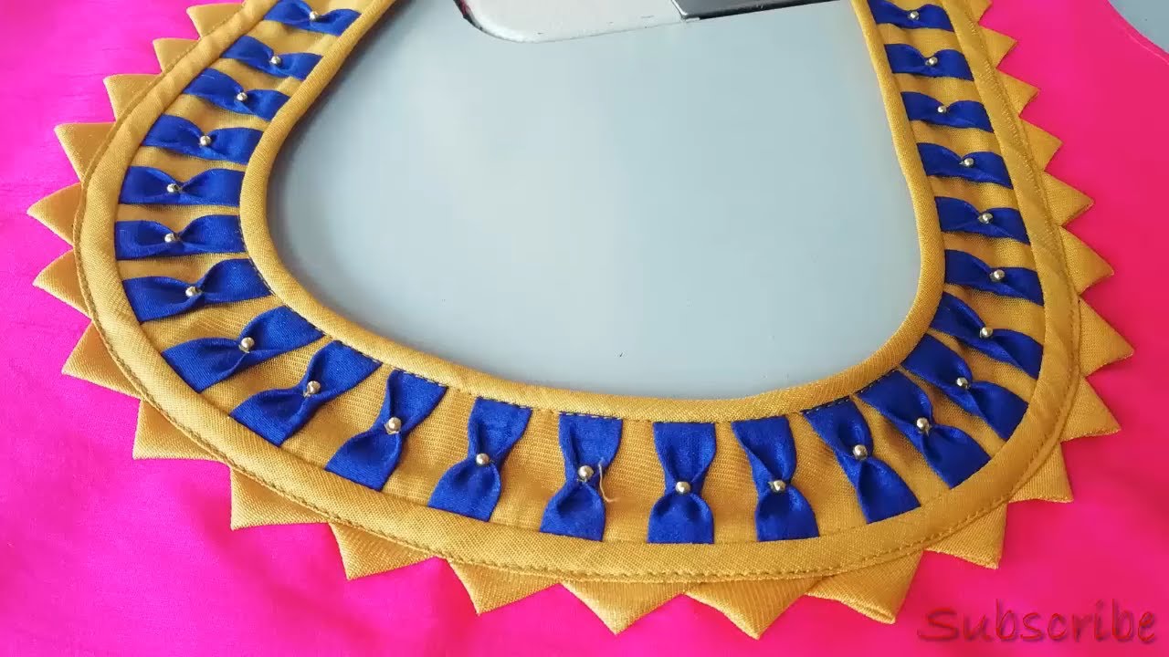 stitching of a beautiful back neck design of a blouse step by step | fashion designing