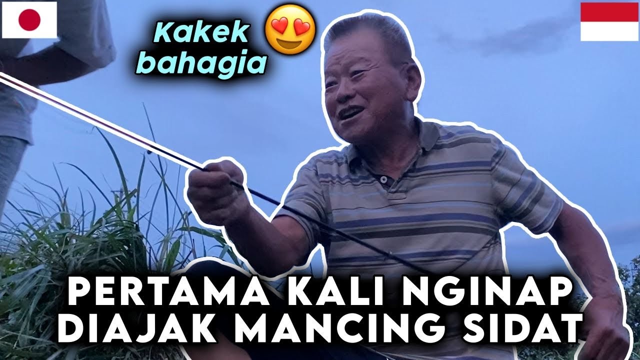 Pertama kali kakek nginap! malamnya ajak mancing sidat dan Live di youtube
