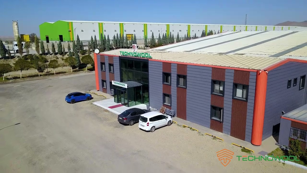 Technowool Fabrika dron çekimi klip (4k)