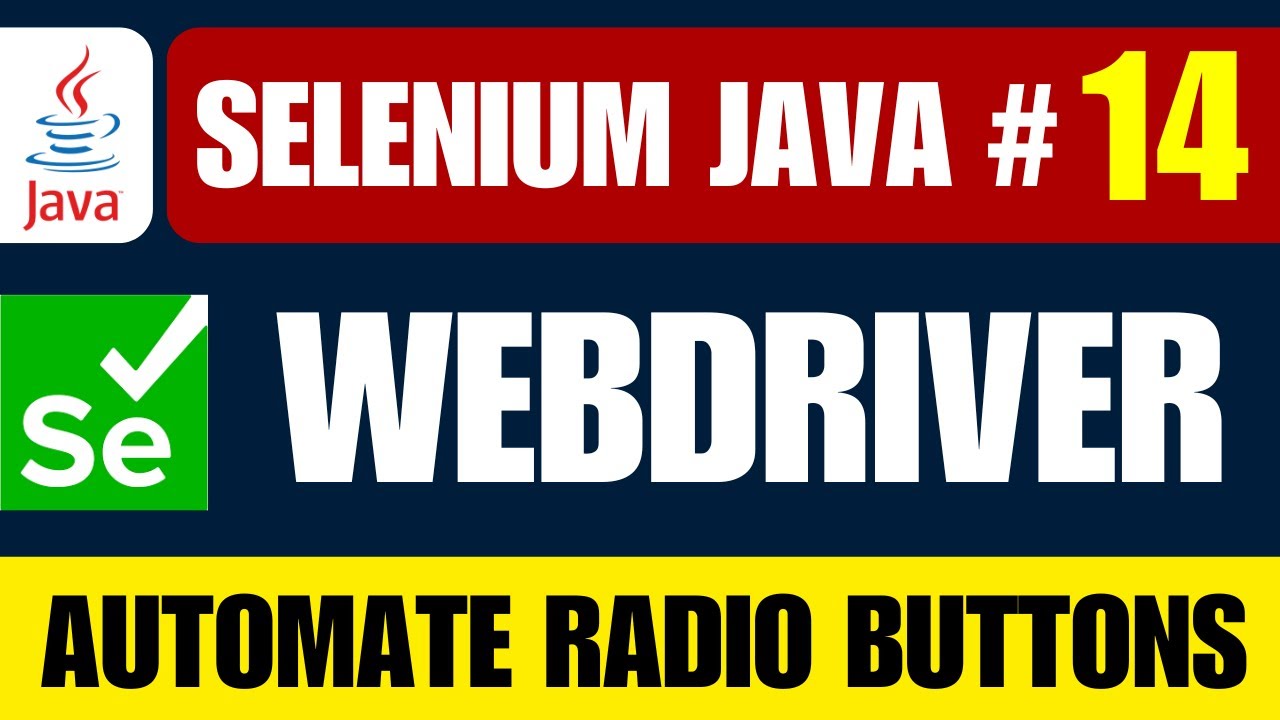 Selenium Java #14 | Automate Radio Buttons with Selenium
