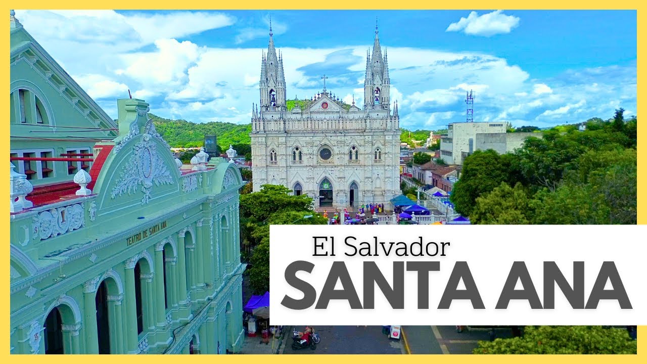 SANTA ANA Centro Historico desde las alturas - EL SALVADOR 4K